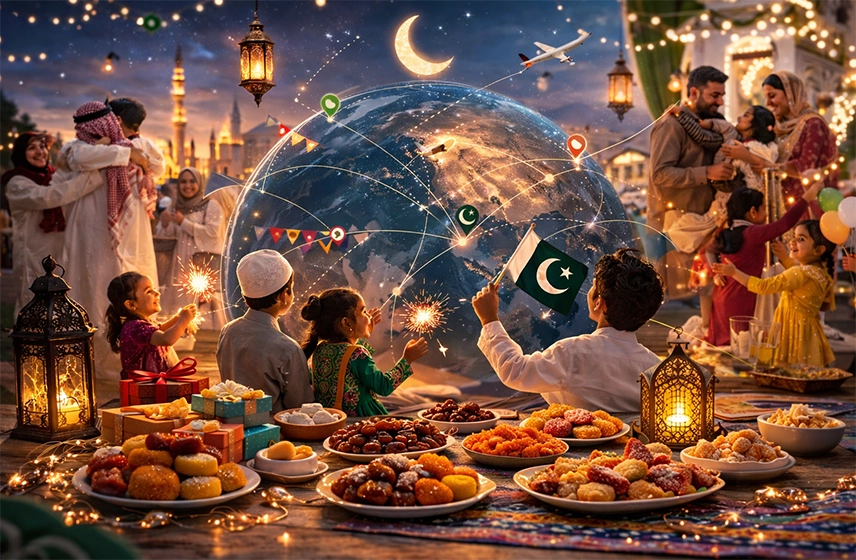 Eid is Celebrated Around the World and in Pakistan